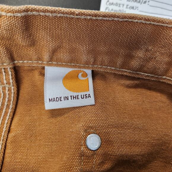 CARHARTT Original Fit Work Pant Men Tagged 36 x 34 | Measure 35 x 32 Tan Canvas - Picture 4 of 12